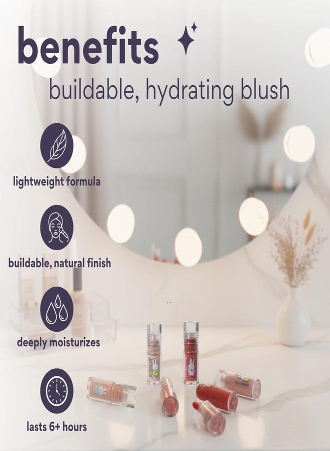 dearcloud Miffy Gentle Crush Serum Blush – Liquid Blush for Cheeks with Hyaluronic Acid – Korean Beauty Makeup - .19 fl oz (Well-Dressed) - Image 4